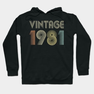 39th Birthday Gift Vintage 1981 Classic Men Women 39 Years Hoodie